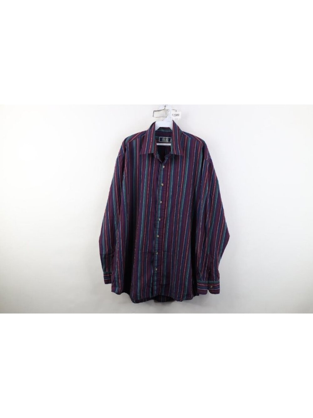 Vintage 90s Streetwear Mens XLT Striped Color Block Collared Button Shirt